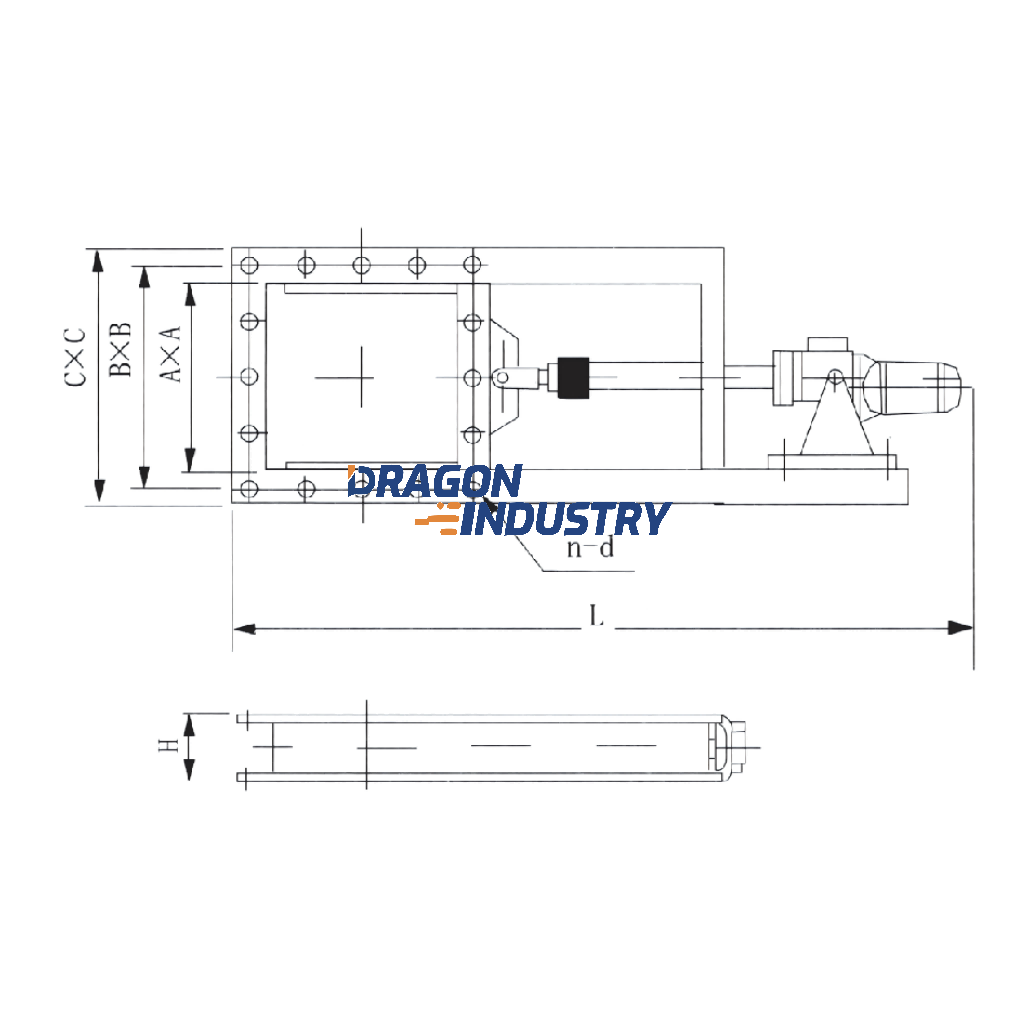 Electric pushrod flat plate gate valve